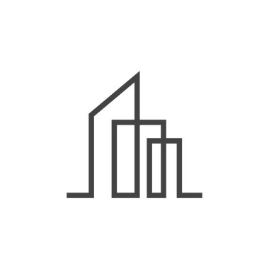 Modern Şehir Ufuk Çizgisi vektör arkaplanı