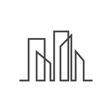 Modern Şehir Ufuk Çizgisi vektör arkaplanı