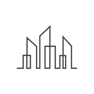 Modern Şehir Ufuk Çizgisi vektör arkaplanı