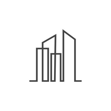 Modern Şehir Ufuk Çizgisi vektör arkaplanı