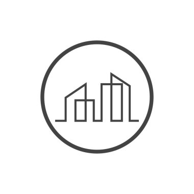 Modern Şehir Ufuk Çizgisi vektör arkaplanı