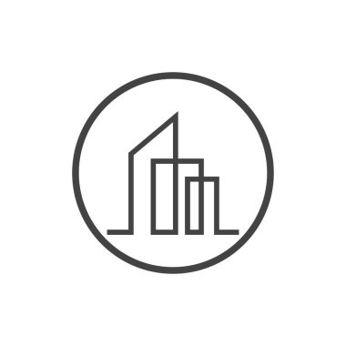 Modern Şehir Ufuk Çizgisi vektör arkaplanı