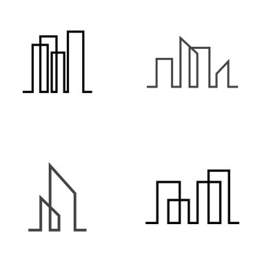 Modern Şehir Ufuk Çizgisi vektör arkaplanı