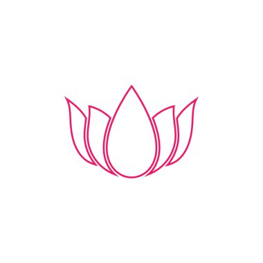 Lotus Logo tasarım ikonu illüstrasyonu