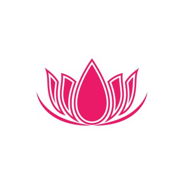Lotus Logo tasarım ikonu illüstrasyonu