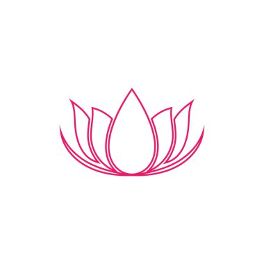 Lotus Logo tasarım ikonu illüstrasyonu