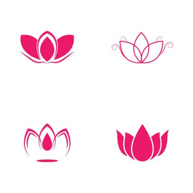 Lotus Logo tasarım ikonu illüstrasyonu