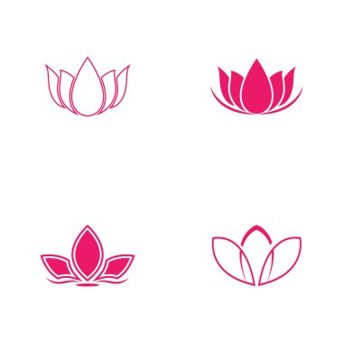 Lotus Logo tasarım ikonu illüstrasyonu