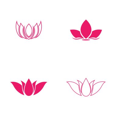 Lotus Logo tasarım ikonu illüstrasyonu