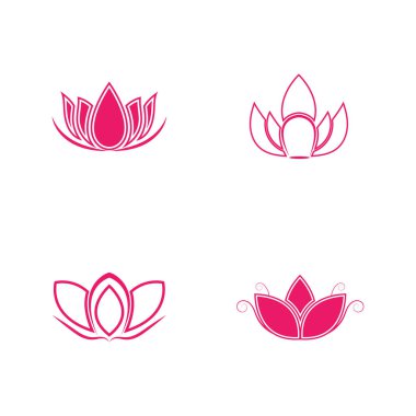 Lotus Logo tasarım ikonu illüstrasyonu
