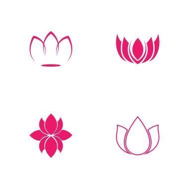 Lotus Logo tasarım ikonu illüstrasyonu