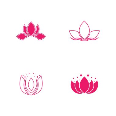 Lotus Logo tasarım ikonu illüstrasyonu
