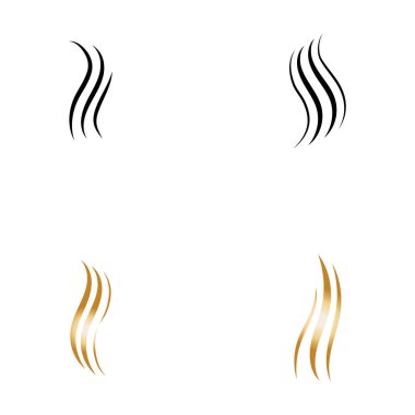 saç dalgası logo ikonu vektör illüstrasyonu