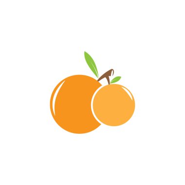 turuncu meyve logo vektör illüstrasyonu