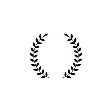Laurel çelenk siluet vektörü