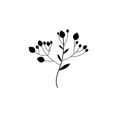 Logo veya Dövme İçin Çiçekçilik ve Minimalist Çiçekler