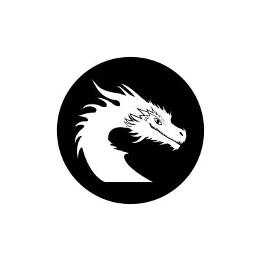 Ejder Yılan Logosu Tasarım Vektörü İllüstrasyonu