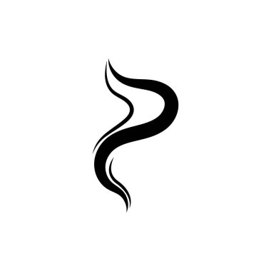 Beyaz zemin üzerinde izole edilmiş duman buharı logosu çizimi simgeleri buharlaştırır. Vektör çizgisi ikonu kokusu sıcak aroma kokusu ya da buhar kokusu ya da buhar kokusu.