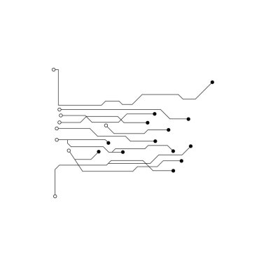 Circuit illüstrasyon tasarım vektör logo teknolojisi