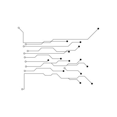 Circuit illüstrasyon tasarım vektör logo teknolojisi