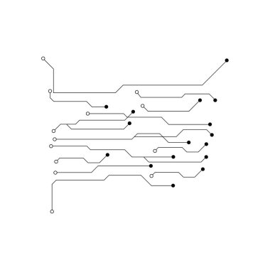 Circuit illüstrasyon tasarım vektör logo teknolojisi