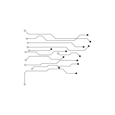 Circuit illüstrasyon tasarım vektör logo teknolojisi