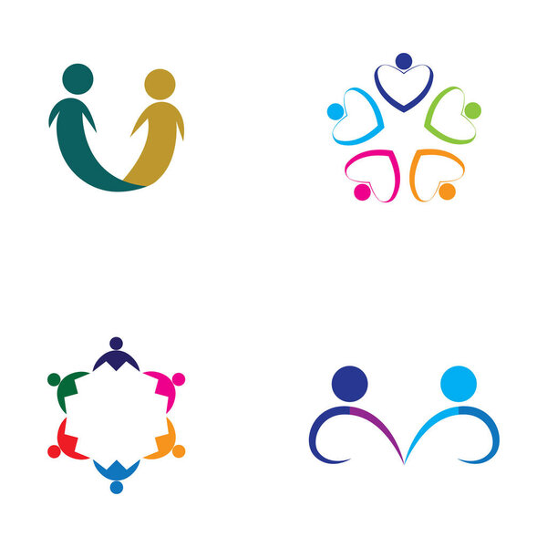 Colorful People and Community Logo Vector