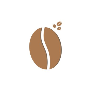 Kahve çekirdekleri logo şablon ikonu tasarımı