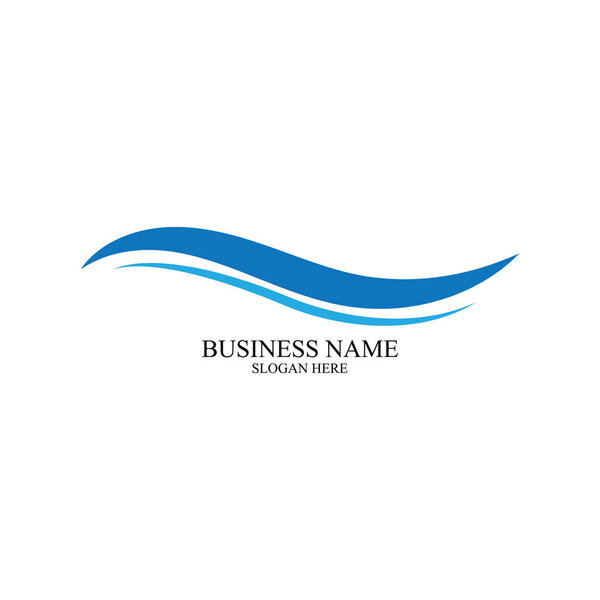 Water Wave symbol and icon Logo Template vector