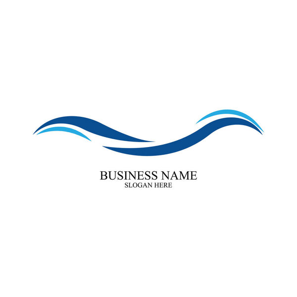 Water Wave symbol and icon Logo Template vector