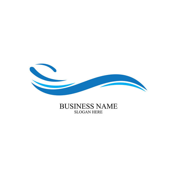 Water Wave symbol and icon Logo Template vector