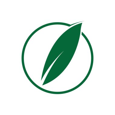 Ağaç yaprak vektör logo tasarım çevre dostu konsepti