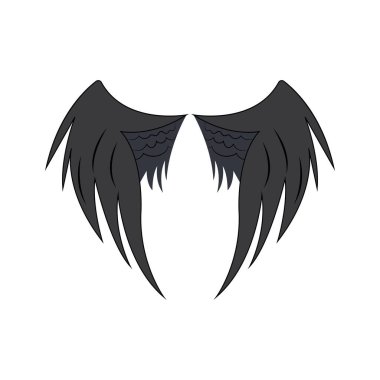 Kanat Logosu Kuş Kanatları Vektör İllüstrasyon Markası Tasarım Şablonu