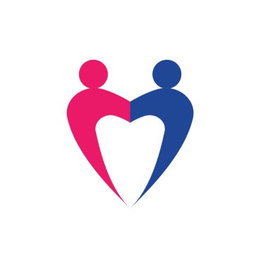 Evlat Edinme ve Toplum Bakımı Logo şablonu vektör simgesi