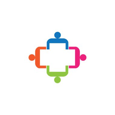 Evlat Edinme ve Toplum Bakımı Logo şablonu vektör simgesi