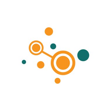 Molekül logo illüstrasyon vektör şablonu