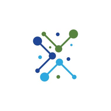 Molekül logo illüstrasyon vektör şablonu