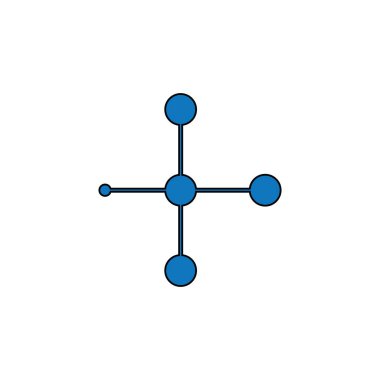 Molekül logo illüstrasyon vektör şablonu