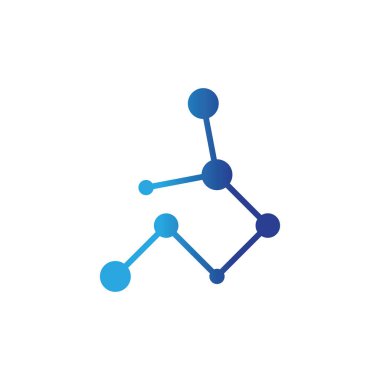Molekül logo illüstrasyon vektör şablonu
