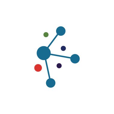 Molekül logo illüstrasyon vektör şablonu