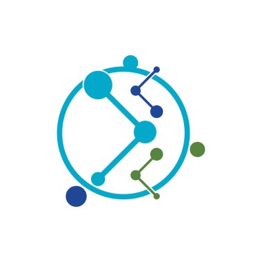 Molekül logo illüstrasyon vektör şablonu