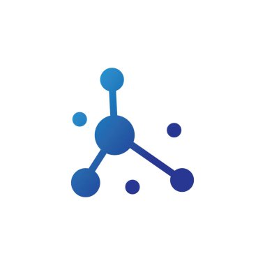 Molekül logo illüstrasyon vektör şablonu