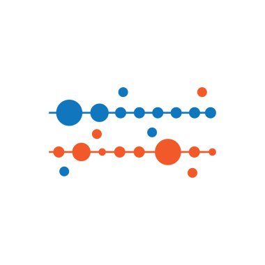 Molekül logo illüstrasyon vektör şablonu