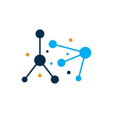 Molekül logo illüstrasyon vektör şablonu