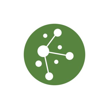 Molekül logo illüstrasyon vektör şablonu