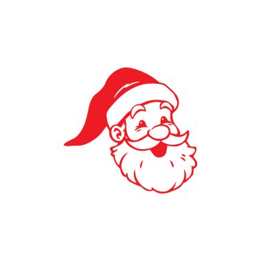 Noel Baba maddesi logo vektör çizim şablonu