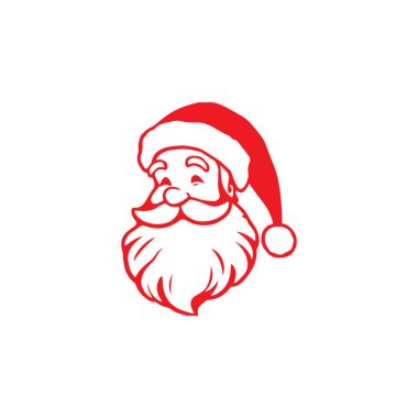 Noel Baba maddesi logo vektör çizim şablonu