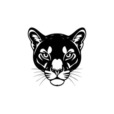 Puma baş logo simgesi vektör çizici şablonu
