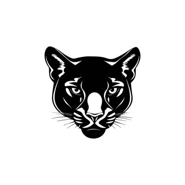Puma baş logo simgesi vektör çizici şablonu