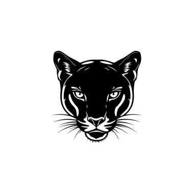 Puma baş logo simgesi vektör çizici şablonu